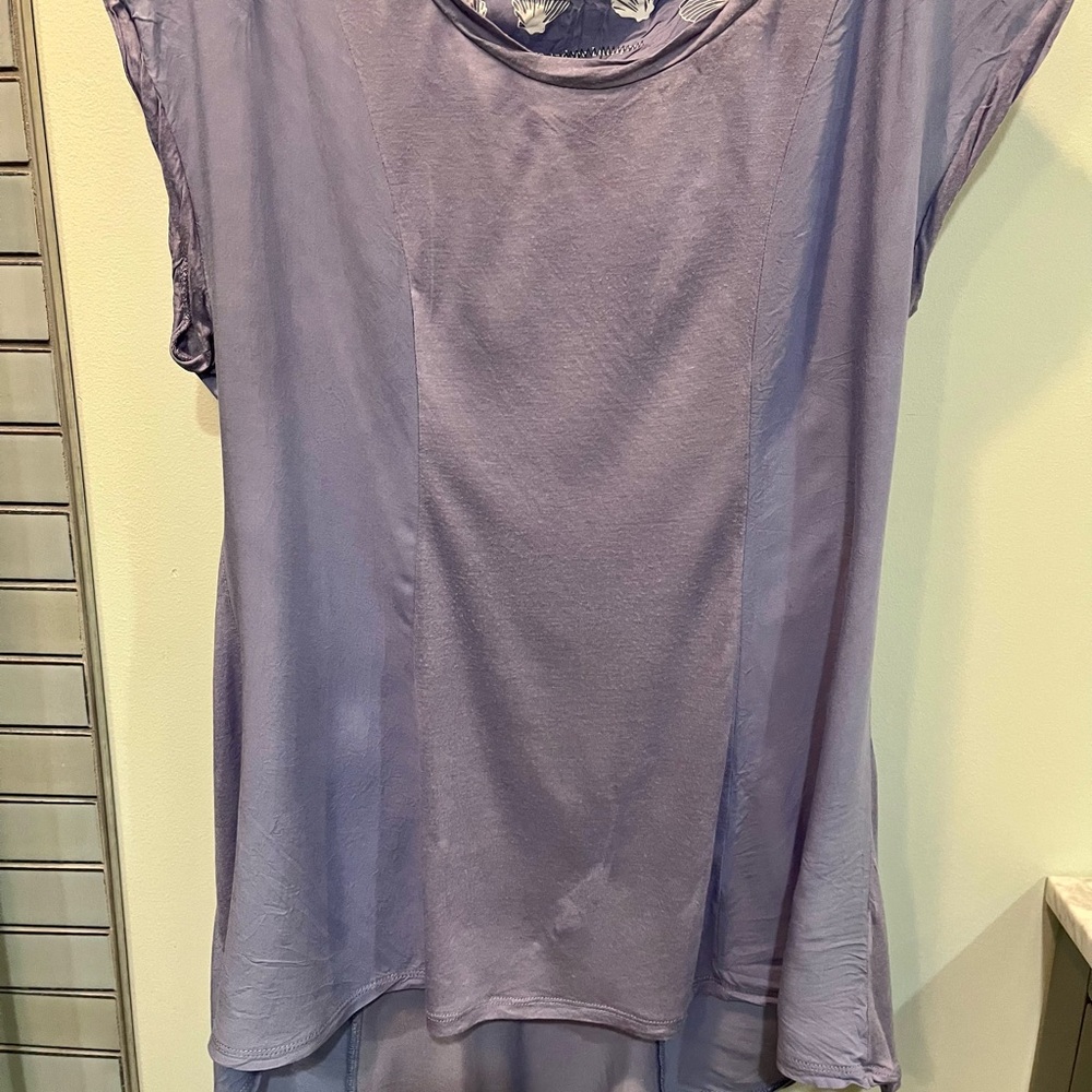 Pilcro Purple Cap Sleeve Relaxed Tunic